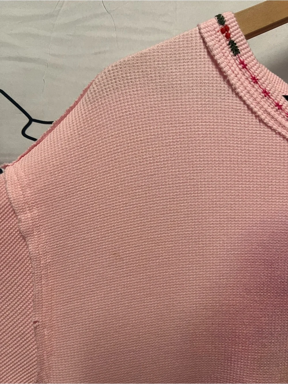 Free People Pink 'Meowy Christmas' Cat Graphic Tee - Pink (313)